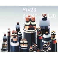 供应翼航线缆YJV23 3*240+2*120 铜芯钢带铠装优质电力电缆  足方...
