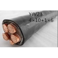 供应翼航线缆YJV23 4*10+1*6 铜芯钢带铠装优质电力电缆  足方足米 保质保量
