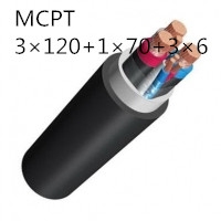 供应翼航线缆MCPT 3*120+1*70+3*6 煤矿用采煤机金属屏蔽橡套软电缆足方足米