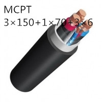 供应翼航线缆MCPT 3*150+1*70+3*6 煤矿用采煤机金属屏蔽橡套软电缆足方足米