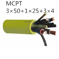 供应翼航线缆MCPT 3*50+1*25+3*4 煤矿用采煤机金属屏蔽橡套软电缆足方足米