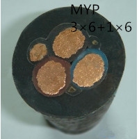 供应翼航线缆MYP 3*6+1*6 煤矿用移动屏蔽橡套软电缆足方足米