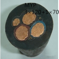 供应翼航线缆MYP 3*120+1*70 煤矿用移动屏蔽橡套软电缆足方足米