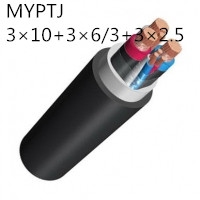 供应翼航线缆MYPTJ 3*10+3*6/3+3*2.5 煤矿用移动金属屏蔽监视型橡套软电缆 足方足米