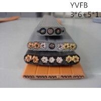 供应翼航YVFB 3*6+5*1.5铜芯聚氯乙烯绝缘丁晴聚氯乙烯护套扁平形软电缆足方足米