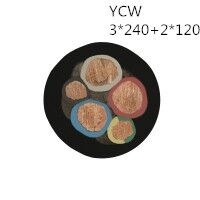 供应翼航线缆YCW  3*240+2*120国标铜芯重型通用橡套电缆 足方足米