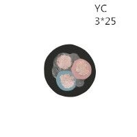 供应翼航线缆YC 3*25 国标铜芯重型通用橡套电缆 足方足米