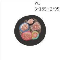 供应翼航线缆YC 3*185+2*95 国标铜芯重型通用橡套电缆 足方足米