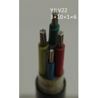 翼航线缆厂家直销YJLV22 0.6/1kV 3×10+1×6铝芯交联聚乙烯绝缘...