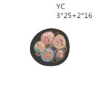 供应翼航线缆YC 3*25+2*16 国标铜芯重型通用橡套电缆 足方足米