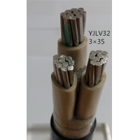 翼航线缆厂家直销YJLV32  0.6/1kV  3x35交联聚乙烯绝缘细钢丝铠装聚氯乙烯护套电力电缆国标正品
