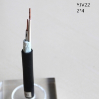  供应翼航线缆YJV22 2*4  钢带铠装优质电缆  足方足米 保质保量