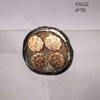 供应翼航线缆YJV22 4*70 钢带铠装优质电缆  足方足米 保质保量