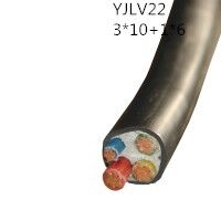 供应翼航线缆YJV22 3*10+1*6 钢带铠装优质电缆  足方足米 保质保量