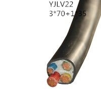 供应翼航线缆YJV22 3*70+1*35 钢带铠装优质电缆  足方足米 保质保量
