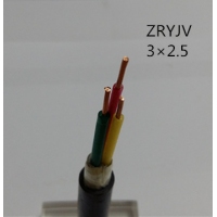 翼航线缆ZRYJV 0.6/1kV 3x2.5平方 阻燃交联聚乙烯绝缘聚氯乙烯护套电力电缆