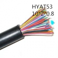 供应上海志惠HYAT53 10*2*0.8 铜芯钢带铠装聚乙烯护套通信电缆 足方足米
