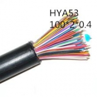 供应上海志惠HYA53 100*2*0.4 铜芯钢带铠装聚乙烯护套通信电缆 足方足米