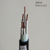 翼航正品优质线缆ZRYJV  0.6/1kV  4x4+1x2.5 阻燃交联聚乙...