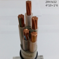 翼航优质线缆ZRYJV22 0.6/1kV 4x10+1x6阻燃交联聚乙烯绝缘钢...