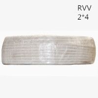 供应翼航电线 RVV2*4  铜芯多股软护套线 足方足米 保质保量