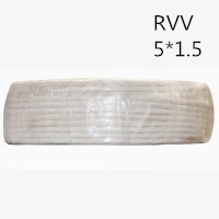 供应翼航电线 RVV5*1.5  铜芯多股软护套线 足方足米 保质保量 