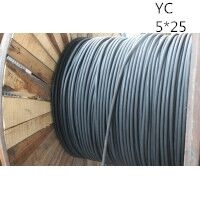 供应翼航线缆YC 5*25 优质正品铜芯重型通用橡套电缆足方足米