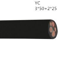 供应翼航线缆YC 3*50+2*25 优质正品铜芯重型通用橡套电缆足方足米