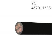 供应翼航线缆YC 4*70+1*35 优质正品铜芯重型通用橡套电缆足方足米