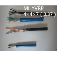 供应翼航线缆MHYVRP 4*4*7（0.37） 煤矿用聚乙烯绝缘聚氯乙烯护套通信软电缆 足方足米