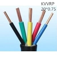 供应上海志惠KVVRP 20*0.75 多芯黑色屏蔽线 足方足米 保质保量
