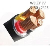 供应翼航WDZYJV 3*50+2*25 铜芯低烟无卤优质电力电缆 足方足米
