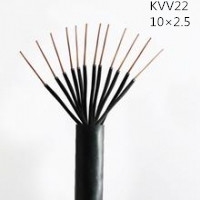 供应翼航KVV22 10*2.5 铜芯钢带铠装控制电缆 足方足米 保质保量