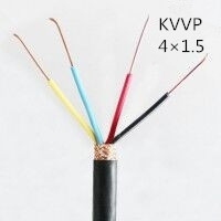 供应翼航KVVP 4*1.5 铜芯屏蔽控制电缆 足方足米 保质保量