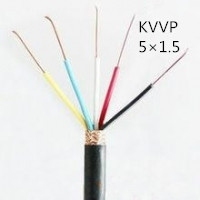 供应翼航KVVP 5*1.5 铜芯屏蔽控制电缆 足方足米 保质保量