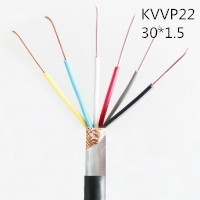 供应翼航KVVP22 30*1.5 铜芯钢带铠装屏蔽控制电缆 足方足米 保质保量