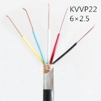供应翼航KVVP22 6*2.5 铜芯钢带铠装编织屏蔽控制电缆 足方足米 保质保...