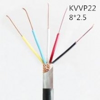 供应翼航KVVP22 8*2.5 铜芯钢带铠装编织屏蔽控制电缆 足方足米 保质保...