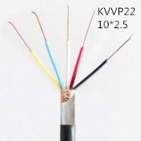 供应翼航KVVP22 10*2.5 铜芯钢带铠装编织屏蔽控制电缆 足方足米 保质...