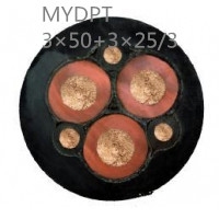 供应翼航线缆 MYDPT 3*50+3*25/3煤矿用移动金属屏蔽橡套软电缆足方...