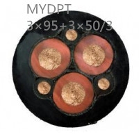 供应翼航线缆 MYDPT 3*95+3*50/3煤矿用移动金属屏蔽橡套软电缆足方...