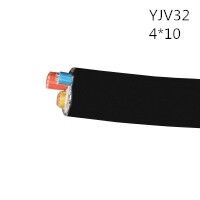 供应翼航线缆 YJV32 4*10 钢丝铠装护套电力电缆  足方足米 保质保量