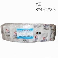 供应翼航线缆YZ 3*4+1*2.5中型橡套电缆 足方足米