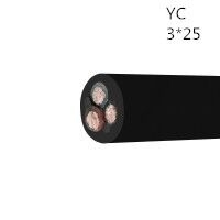 供应翼航线缆YC 3*25 国标铜芯重型通用橡套电缆 足方足米