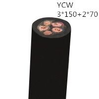 供应翼航线缆YCW 3*150+2*70 国标铜芯重型通用橡套电缆 足方足米