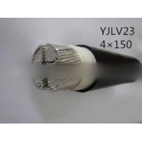 翼航正品国标YJLV23 4x150平方优质4芯铝芯交联聚乙烯绝缘钢带铠装电力电...
