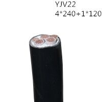 供应翼航线缆YJV22 4*240+1*120 钢带铠装优质电缆  足方足米 保...