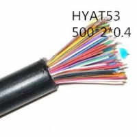 供应上海志惠HYAT53 500*2*0.4 铜芯钢带铠装聚乙烯护套通信电缆 足...