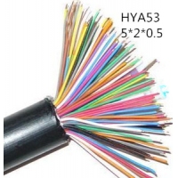 供应上海志惠HYA53 5*2*0.5 铜芯钢带铠装聚乙烯护套通信电缆 足方足米