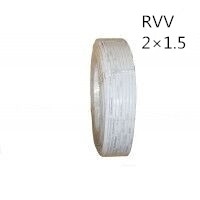 供应翼航电线 RVV2*1.5  铜芯多股软护套线 足方足米 保质保量